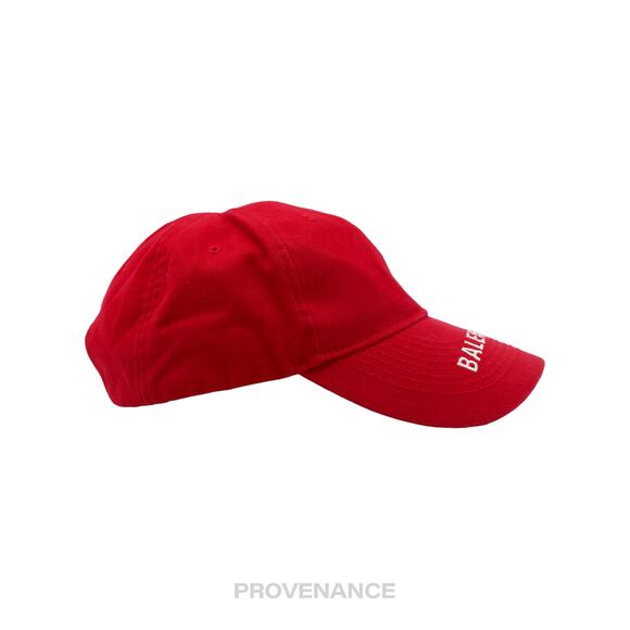 🔴 Balenciaga Embroidered Logo Cap - Red - Picture 6 of 10